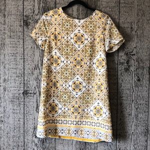 Yellow shift dress from Lulus